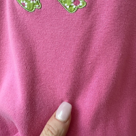 Mini Boden Pink Bunny Rabbit Applique Long Sleeve Top (Size 5-6) - Picture 6 of 6